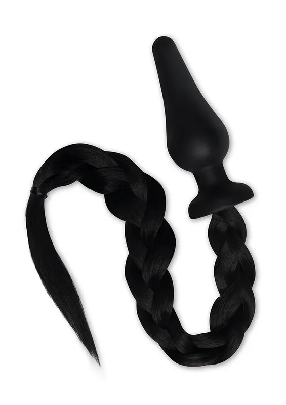 4.5 Silicone Plug W/ Black Pony Tail