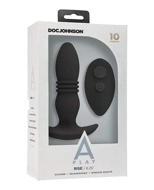 A Play Rise Rechargeable Anal Plug with Remote Control