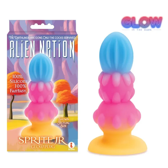 Alien Nation – Sprite Jr. – Glow in Dark Coloured 10.8 cm Fantasy Anal Plug