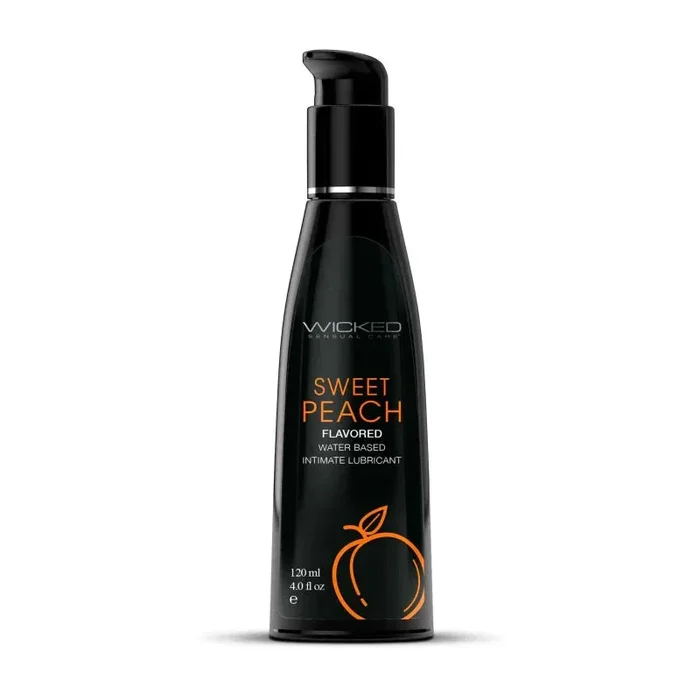Aqua Sweet Peach Flavored Water Based Lubricant – 4 Oz. / 120 ml