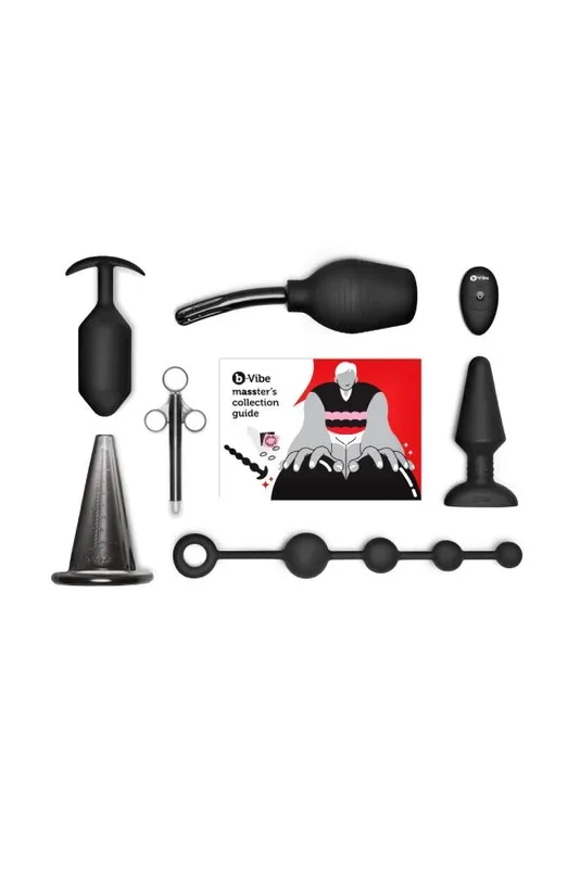 b-Vibe – Anal Training & Education Set: Master’s Degree Edition – Black