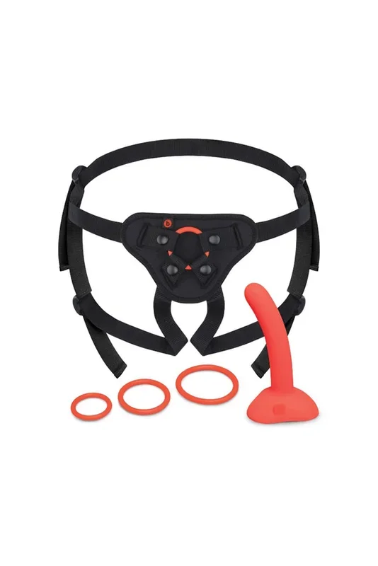b-Vibe – Beginners Strap-On Harness Set with 5″ Silicone Dildo