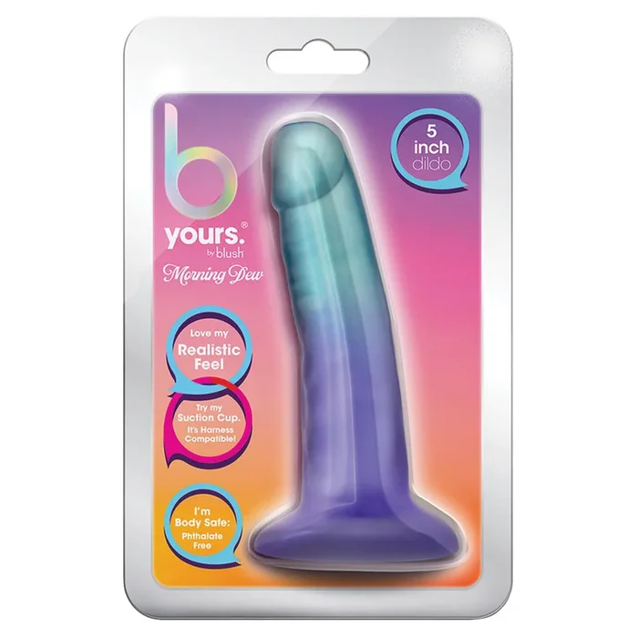B Yours Morning Dew Realistic Sapphire 5.5-Inch Long Dildo With Suction Cup Base