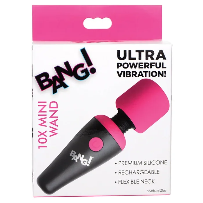 Bang! 10X Vibrating Mini Silicone Wand – Pink
