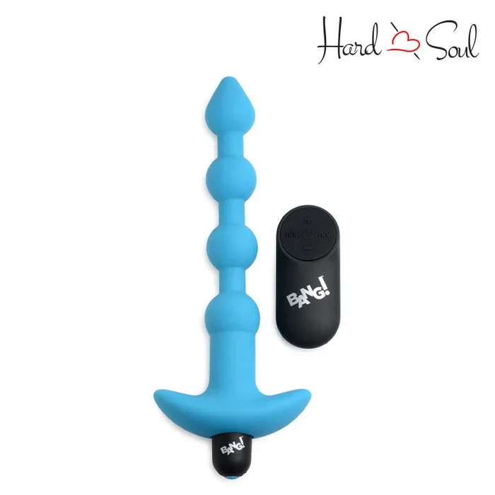 Bang Remote Control Vibrating Silicone Anal Beads Blue