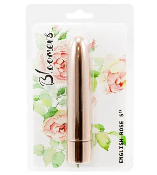 Bloomers English Rose Vibrator 5 inches Gold
