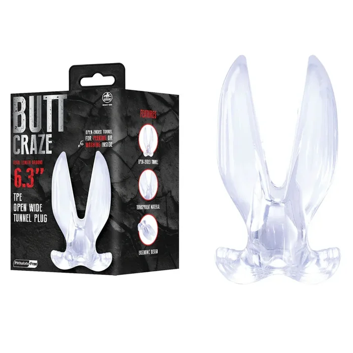 Butt Craze – Clear 16 cm Gaping Butt Plug
