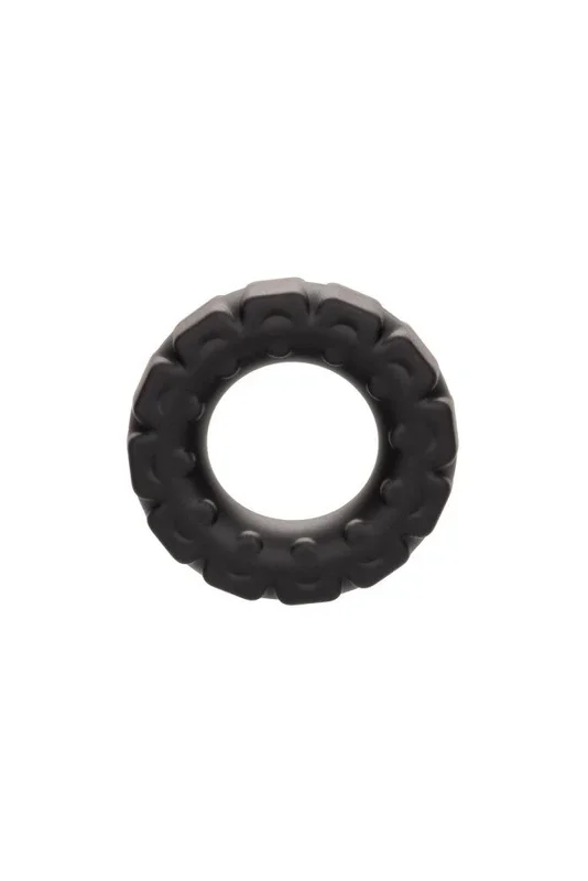 Cal Exotics – Alpha – Liquid Silicone Prolong Tread Cock Ring – Black