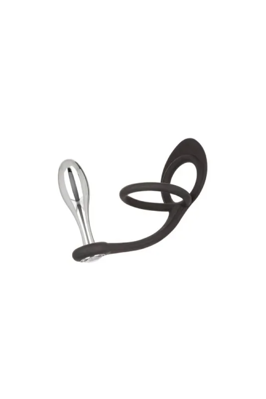 Cal Exotics – Star Fucker – Teardrop Plug with Dual Enhancer Ring – Silver