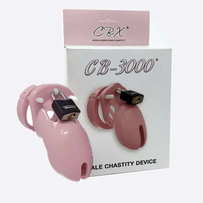 CB-3000 Male Chastity Device Solid Pink 3.25 inches