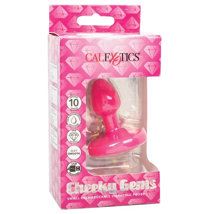 Cheeky Gems Small Rechargeable Vibrating Probe – Pink