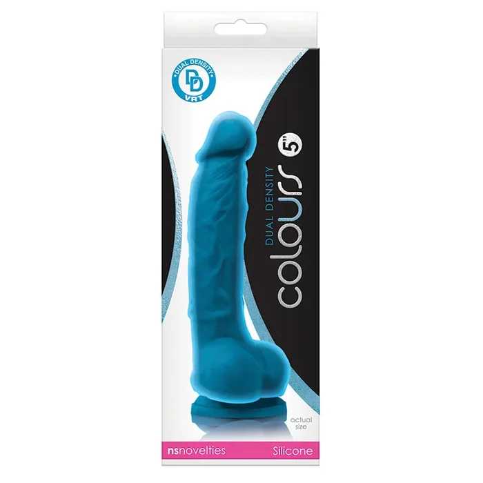 Colours Dual Density Dildo – Blue 5″