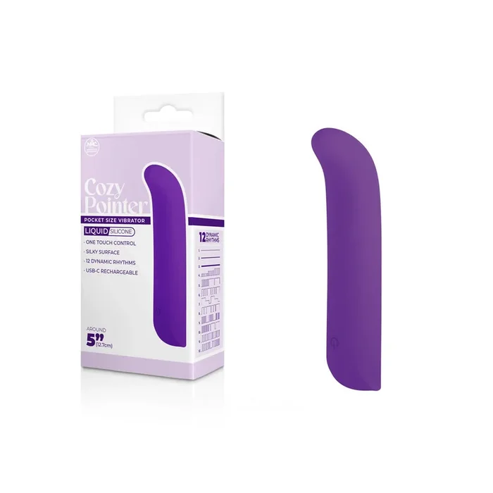Cozy Pointer – Purple – Purple 12.7 cm USB Rechargeable Mini Vibrator