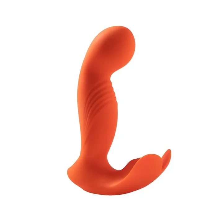 Crave 3 G-Spot Vibrator with Rotating Massage Head & Clit Tickler – Orange