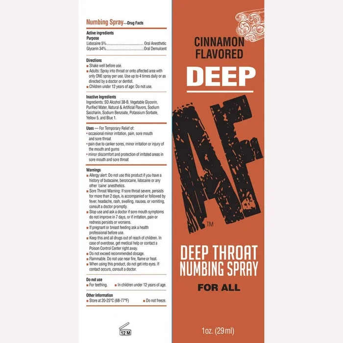 Deep Af Numbing Throat Spray Cinnamon