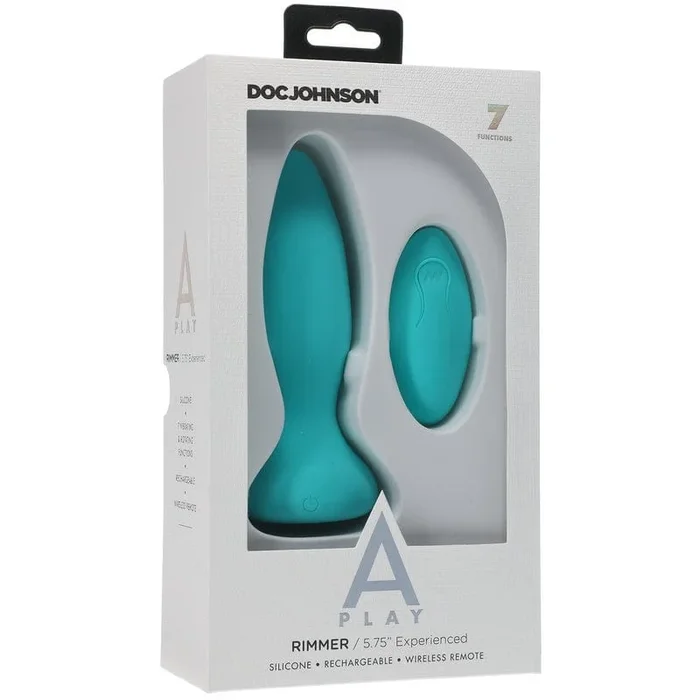 Doc Johnson A-Play Experienced Rimmer Silicone Teal Anal Plug with Remote