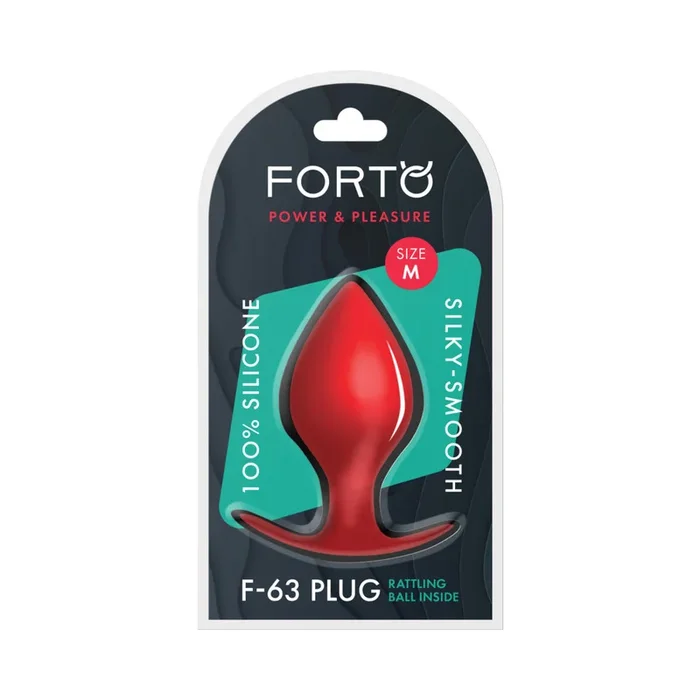 Forto F-63 Rattler Spade Silicone Anal Plug Medium Red