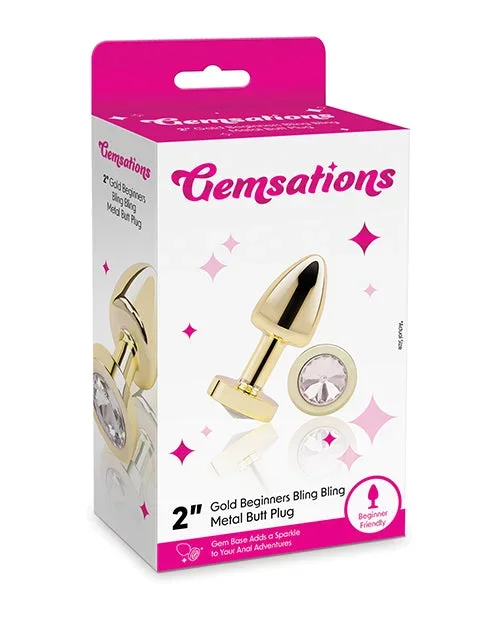 Gemsations 2″ Beginners Bling Bling Metal Butt Plug
