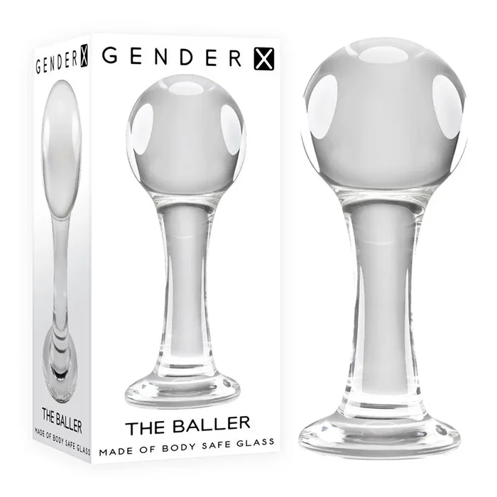 Gender X THE BALLER – Clear Glass 11 cm Anal Plug