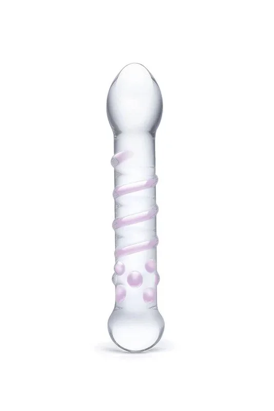 Gläs – Spiral Staircase – 7.25″ Full Tip Dildo – Clear/Pink