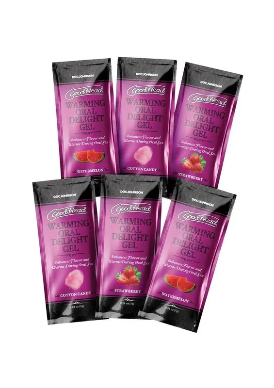 Goodhead Warming Head Oral Delight Gel .24oz (6 Pack) – Assorted