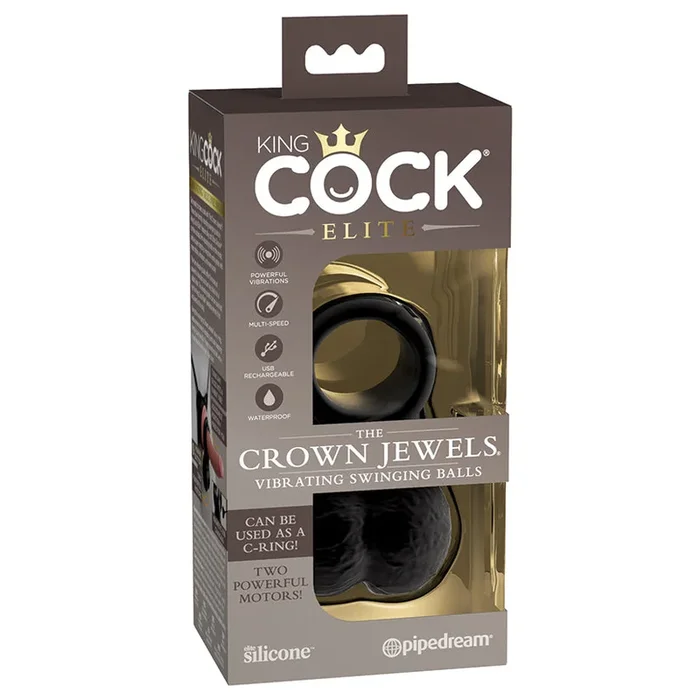 King Cock Elite The Crown Jewels Vibrating Swinging Balls