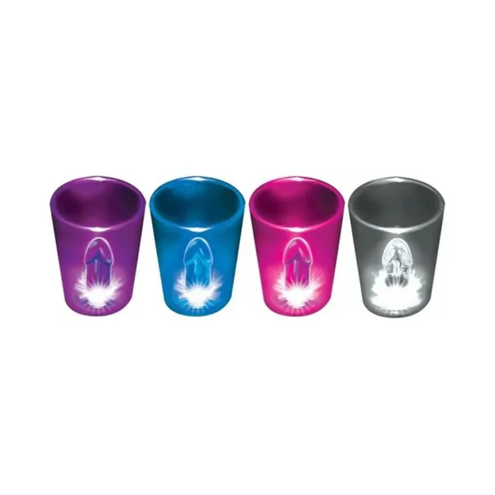 Light Up Cock Shot Glasses 12 Piece Display