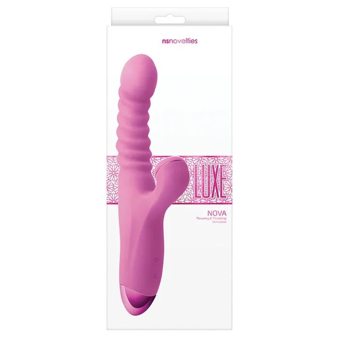 Luxe Nova Thrusting and Throbbing Stimulator – Pink