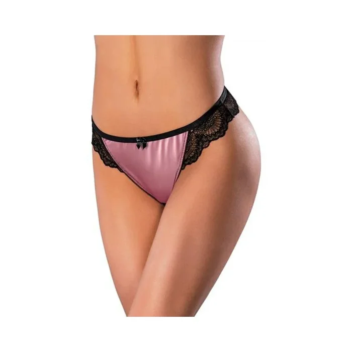 Magic Silk Sensual Desires Crotchless Thong Mauve