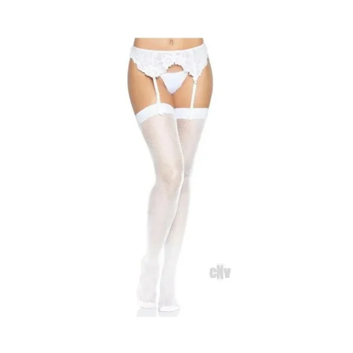Micro Butterfly Backseam Thigh Os White