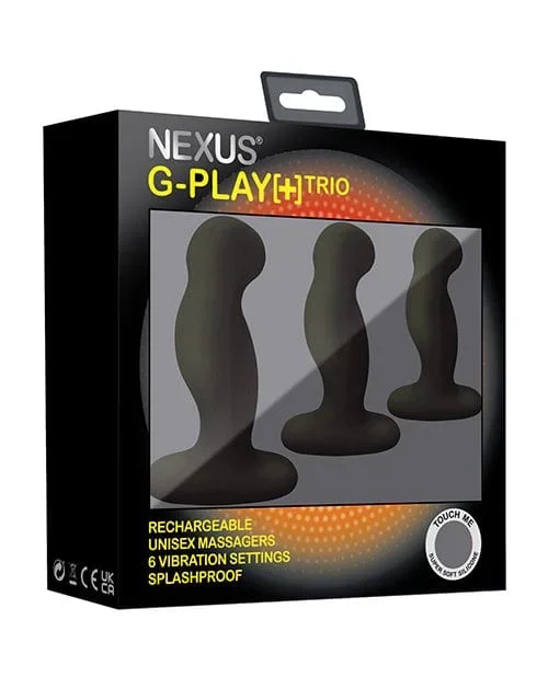 Nexus G Play Trio Rechargeable Massagers – Black