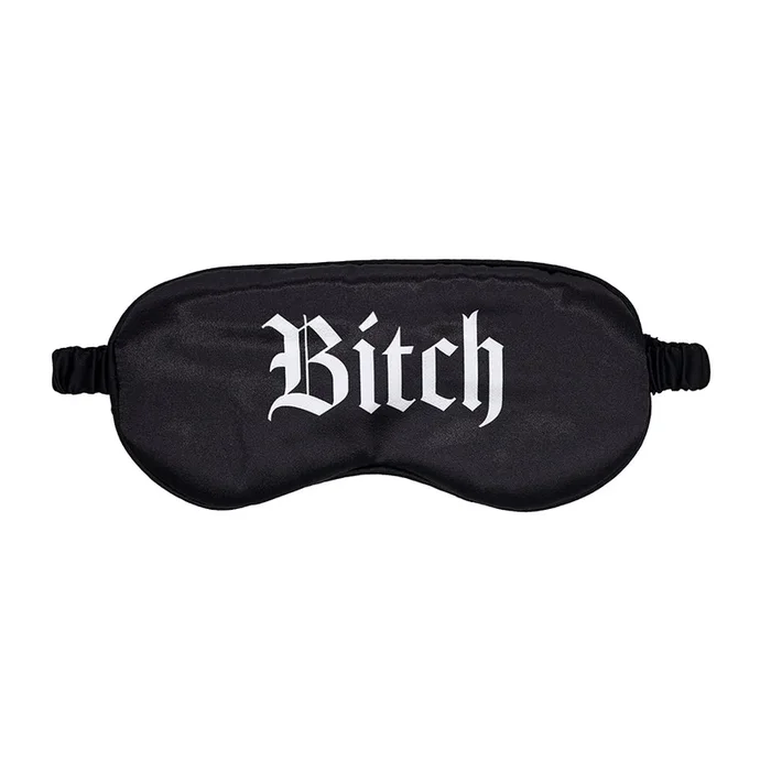 Ouch! Bitch Printed Mask Satin Black