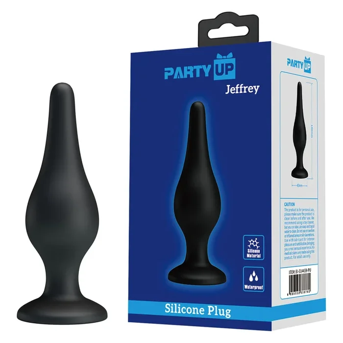 Party Up JEFFREY Butt Plug – Black 14 cm Butt Plug