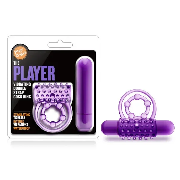 Play With Me – The Player – Purple Vibrating Cock & Ball Rings