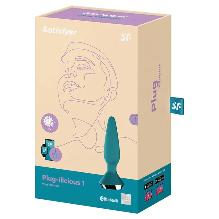 Satisfyer Plug-ilicious 1 Connect App Plug Vibrator – Green