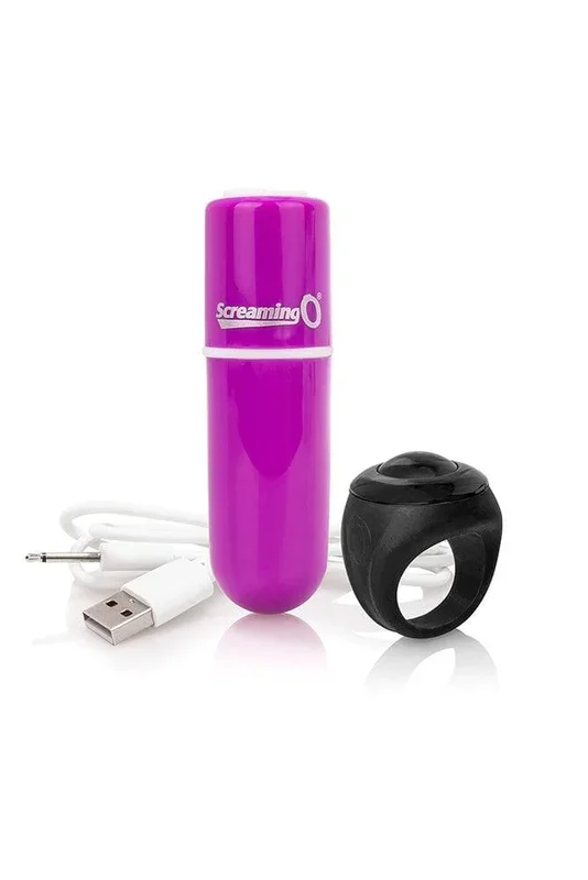 Screaming O – Charged – Vooom Remote Controlled Rechargeable Bullet – Purple