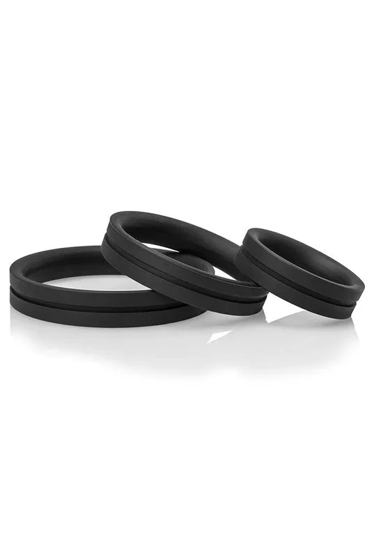 Screaming O – RingO Pro Silicone Cock Ring Set – 3 pack – Black