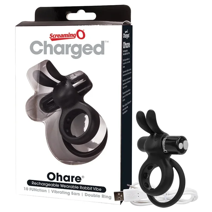 Screaming O Charged Ohare Vibrating Ring – Black