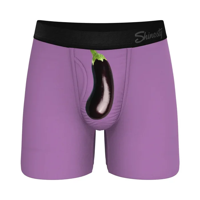 Shinesty The Double Entendre Eggplant Ball Hammock Pouch Underwear with Fly XL