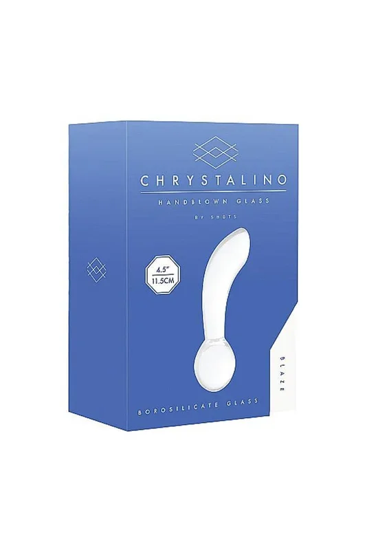 Shots Toys – Chrystalino – Blaze Glass Butt Plug – White