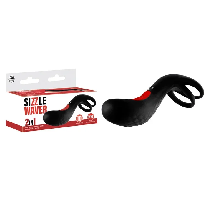 Sizzle Waver – Black USB Rechargeable Vibrating Cock Ring