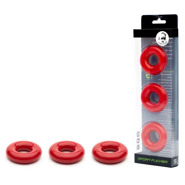 Sport Fucker Rubber Cockring – Red Cock Ring