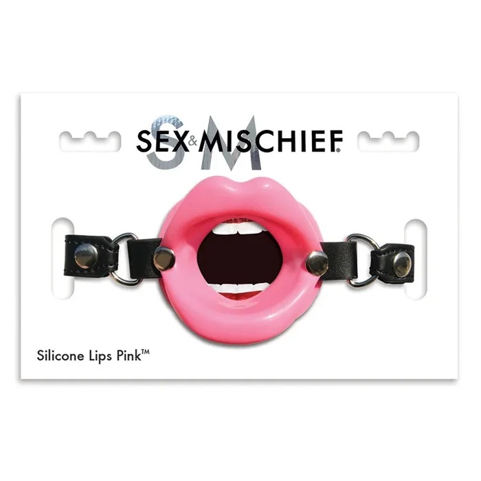 Sportsheets Sex & Mischief Silicone Lips Mouth Gag – Pink