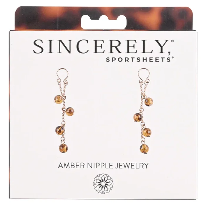 Sportsheets Sincerely Amber Nipple Jewelry