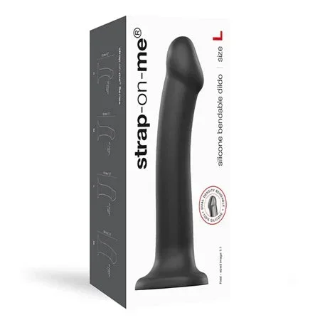 Strap On Me Silicone Bendable Dildo Large – Black
