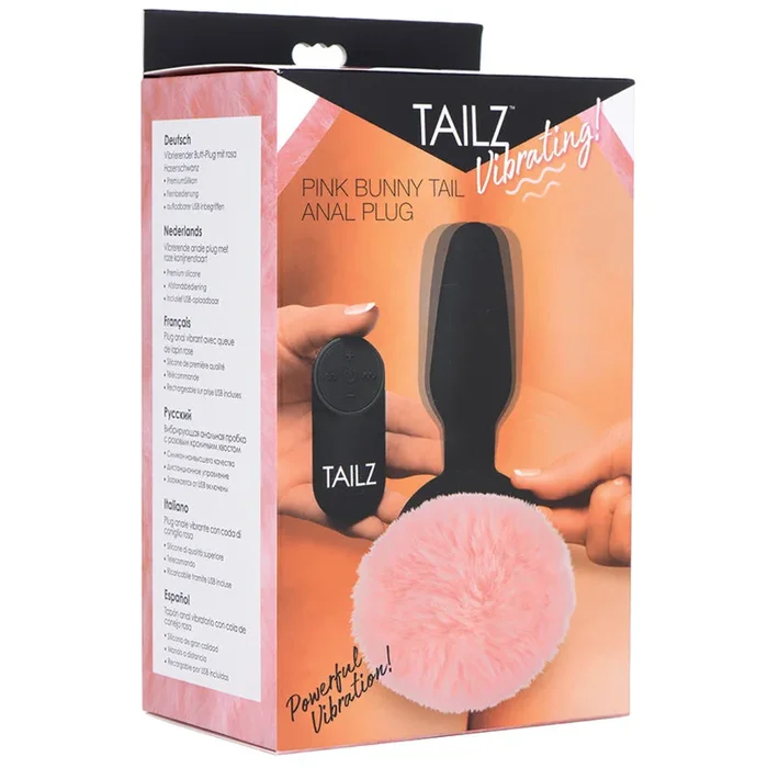 Tailz Vibrating Bunny Tail-Pink