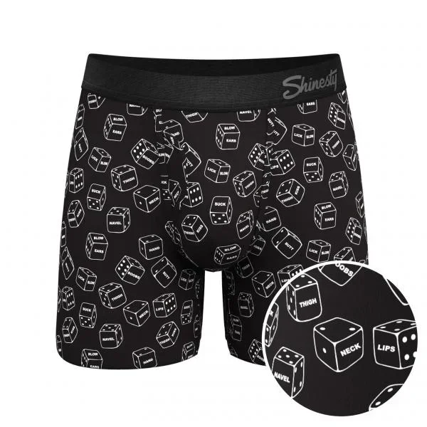 The Free For All | Glow In The Dark Dice Ball Hammock® Pouch Underwear With Fly –