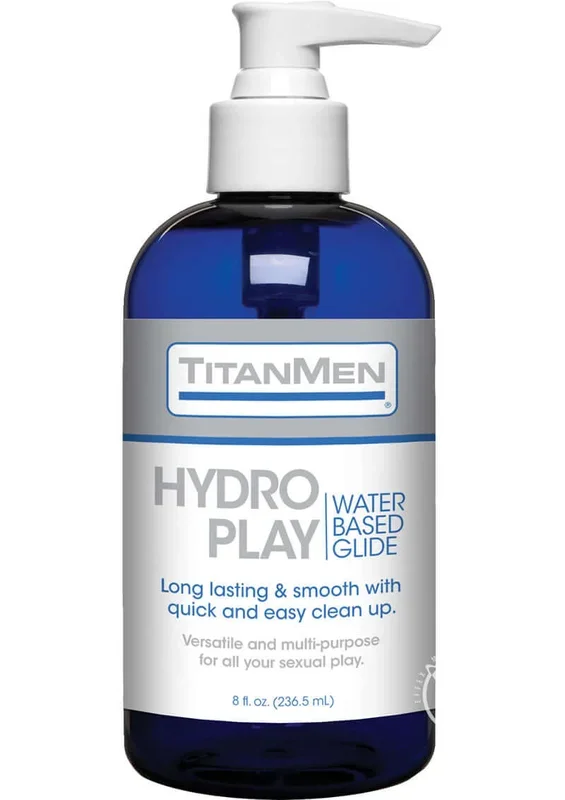 TitanMen Hydro Play Water Glide 8oz – Premium Water-Based Lubricant