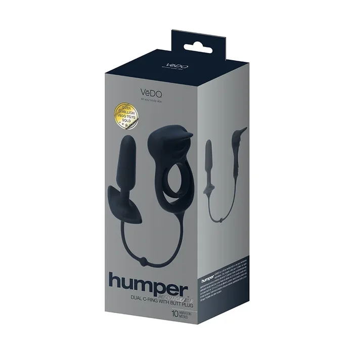 VeDO Humper Rechargeable Dual C-Ring with Anal Plug Black
