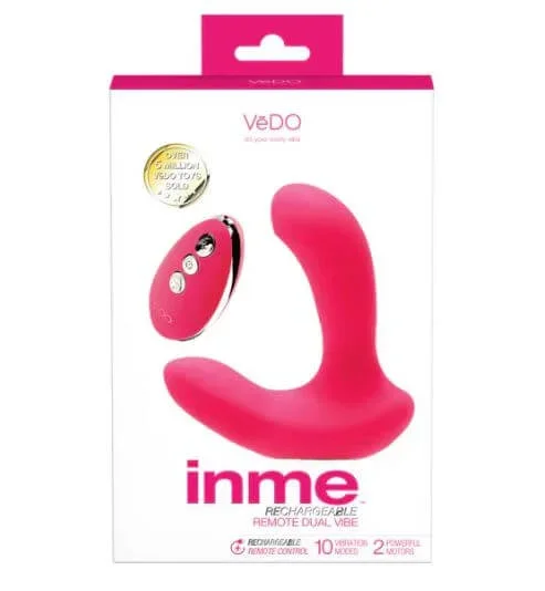 VeDO Inme Rechargeable Dual Vibe with Remote Pink